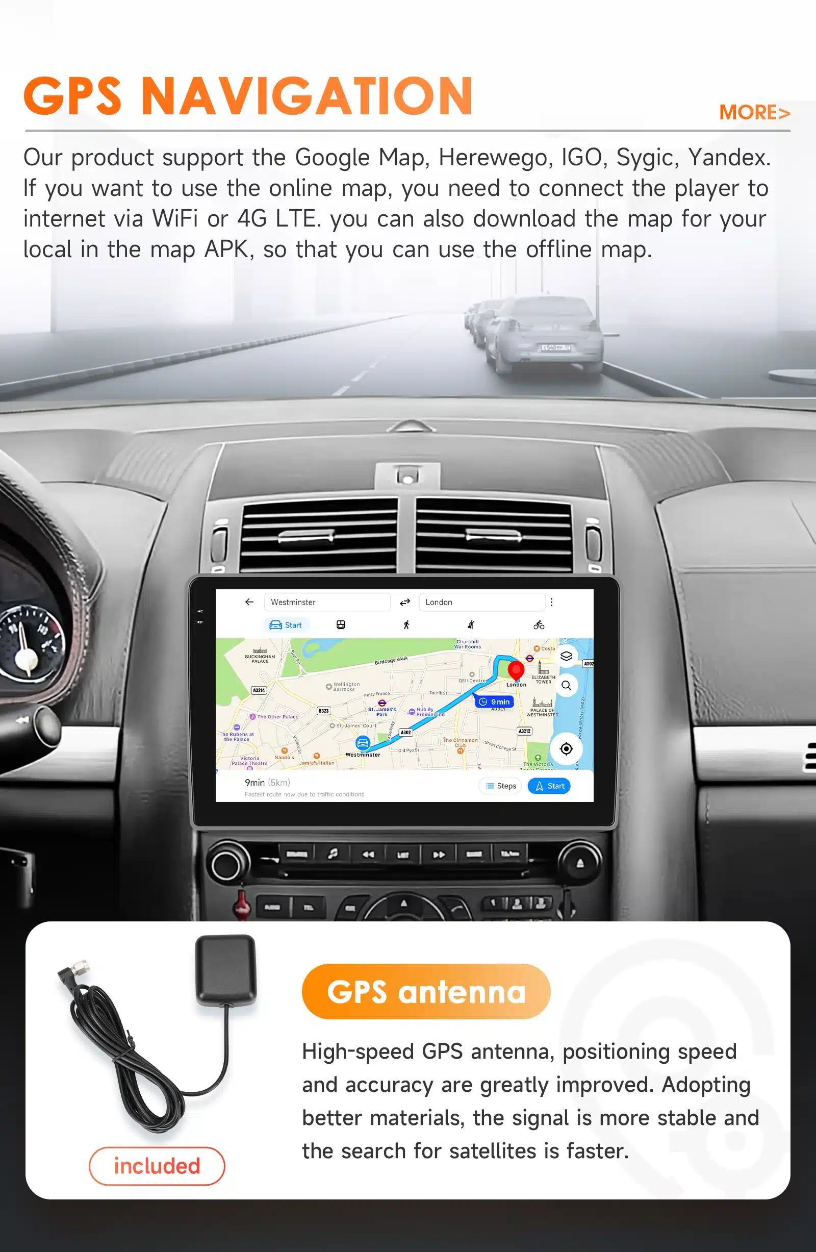 Peugeot 407 2004-2011 Android autoraadio | kujundav pilt e-kaubamaja pildikogust