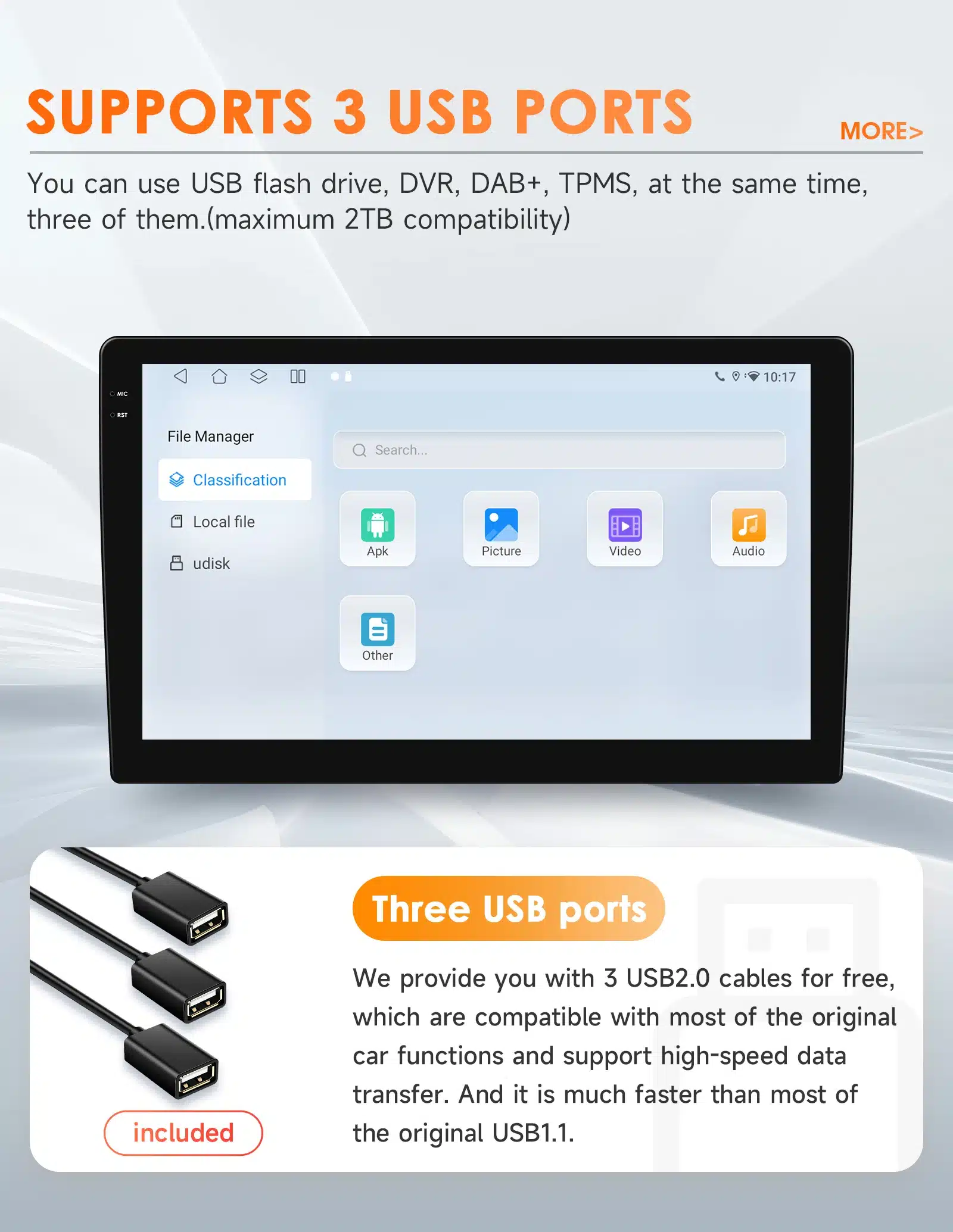 Autoraadio 10.1" QLED ekraaniga, 4G, GPS, Android 14, Dacia 2021-2025 | kujundav pilt e-kaubamaja pildikogust