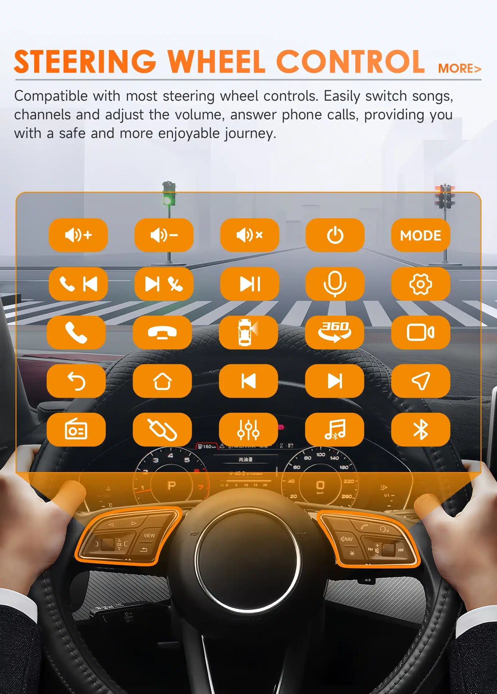 Autoraadio 10.1" QLED ekraaniga, 4G, GPS, Android 14, Dacia 2021-2025 | kujundav pilt e-kaubamaja pildikogust