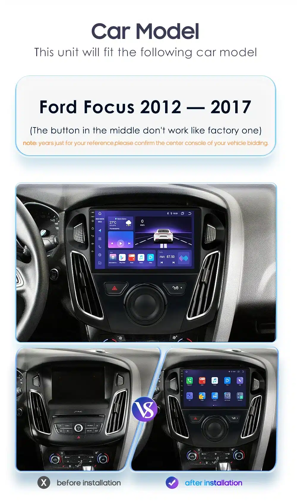 Ford Focus 2011-2015 Android autoraadio GPS | kujundav pilt e-kaubamaja pildikogust