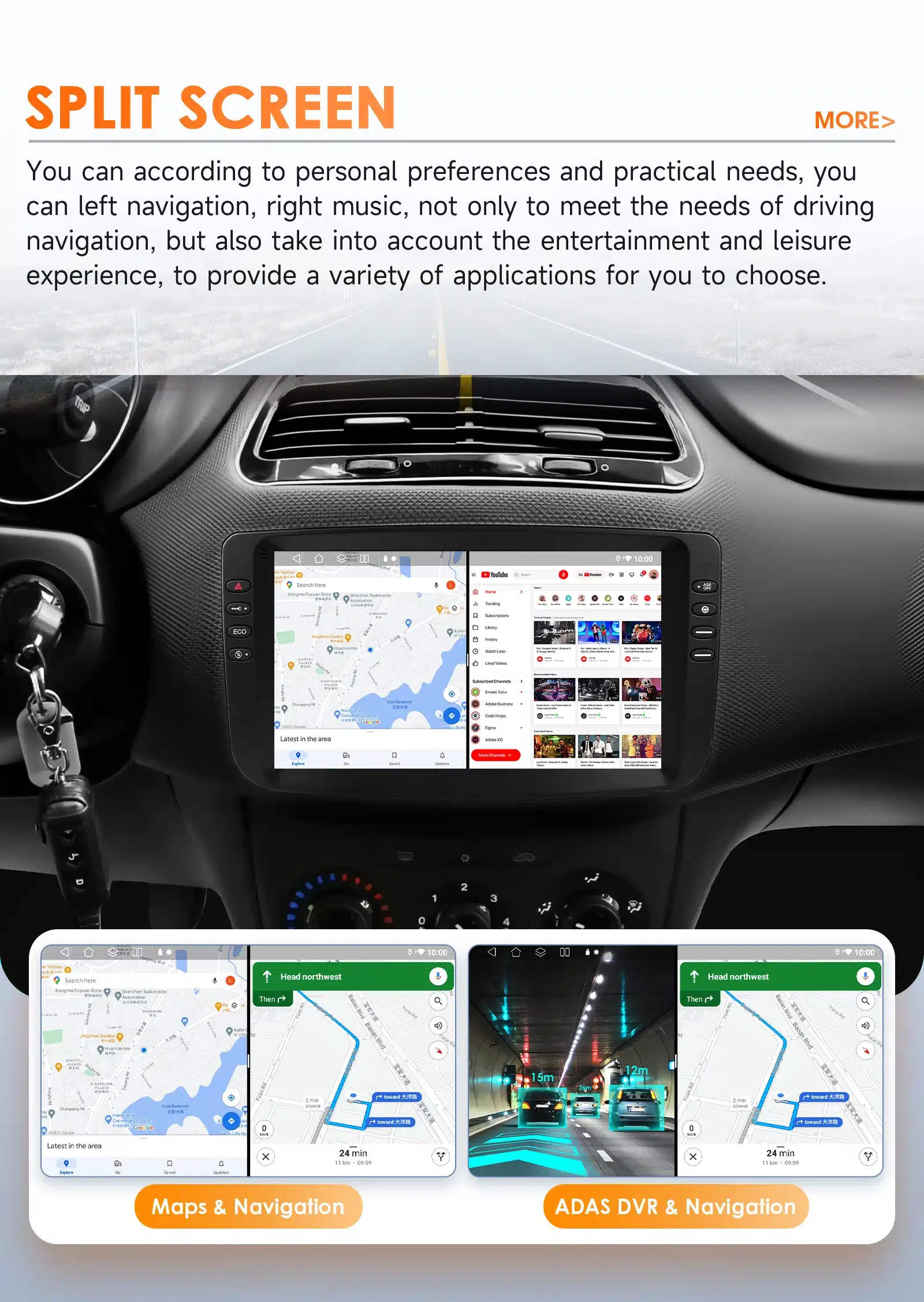 Fiat Linea Punto Android Auto CarPlay raadio GPS WiFi | kujundav pilt e-kaubamaja pildikogust