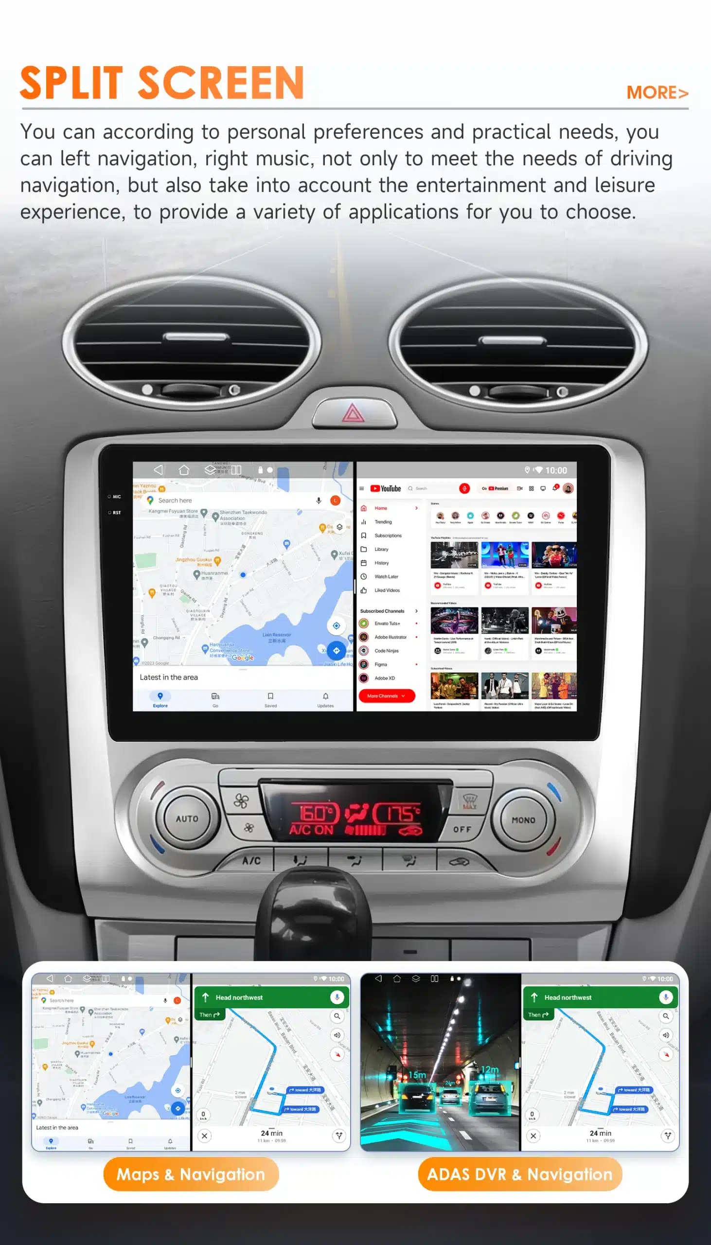 Android autoraadio GPS navigatsioon Ford Focus 2004-2011 | kujundav pilt e-kaubamaja pildikogust