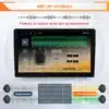 Android autoraadio ekraan, mis kuvab HPF LPF seadeid ja müra vähendamise graafikut, sobilik Ford Focus 2004-2011 mudelitele.