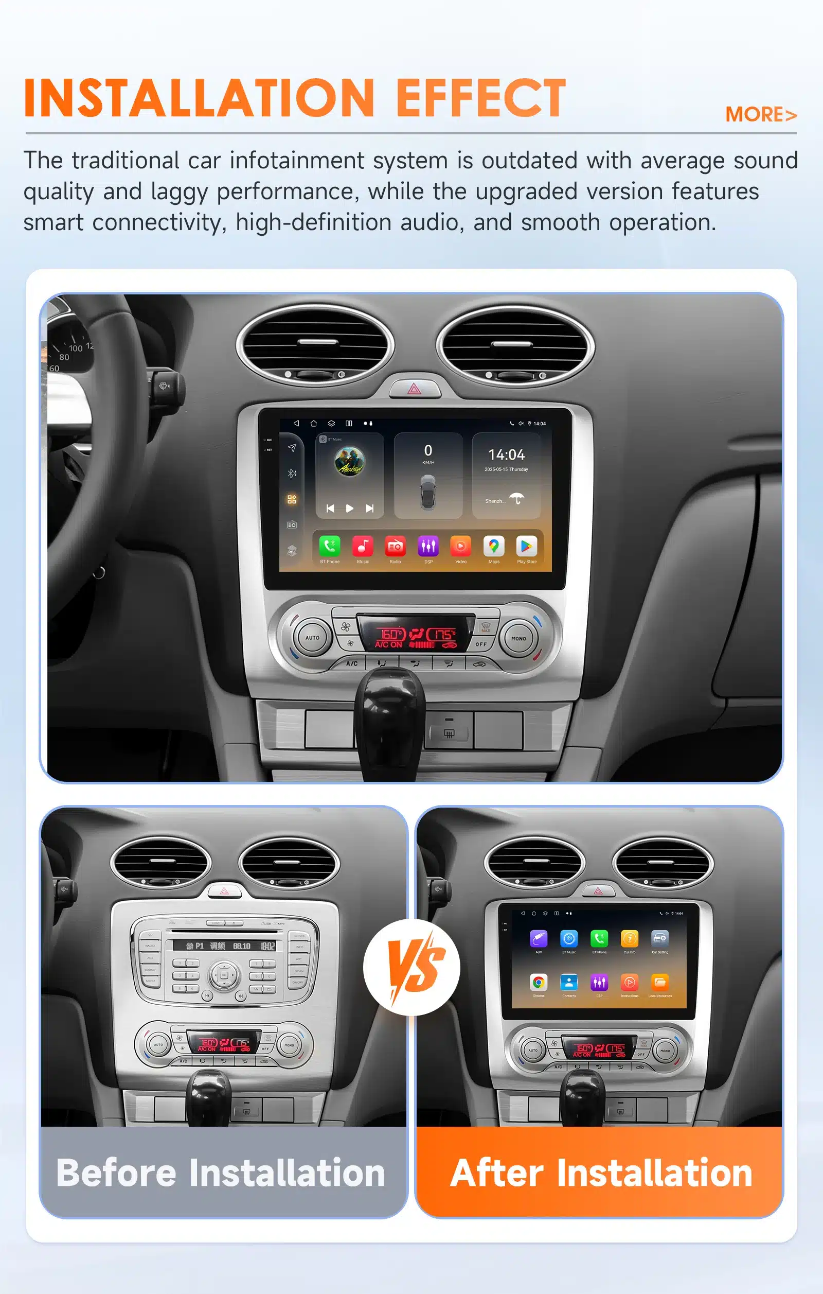 Android autoraadio GPS navigatsioon Ford Focus 2004-2011 | kujundav pilt e-kaubamaja pildikogust