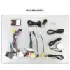 Android autoraadio Renault Dacia Lada GPS | E-pood Tootemaailm Android autoraadio Renault Dacia Lada GPS lisatarvikud, sealhulgas mitmevärvilised juhtmed, mikrofon, antenniadapter ja muud kaablid, paigutatud hallile taustale.