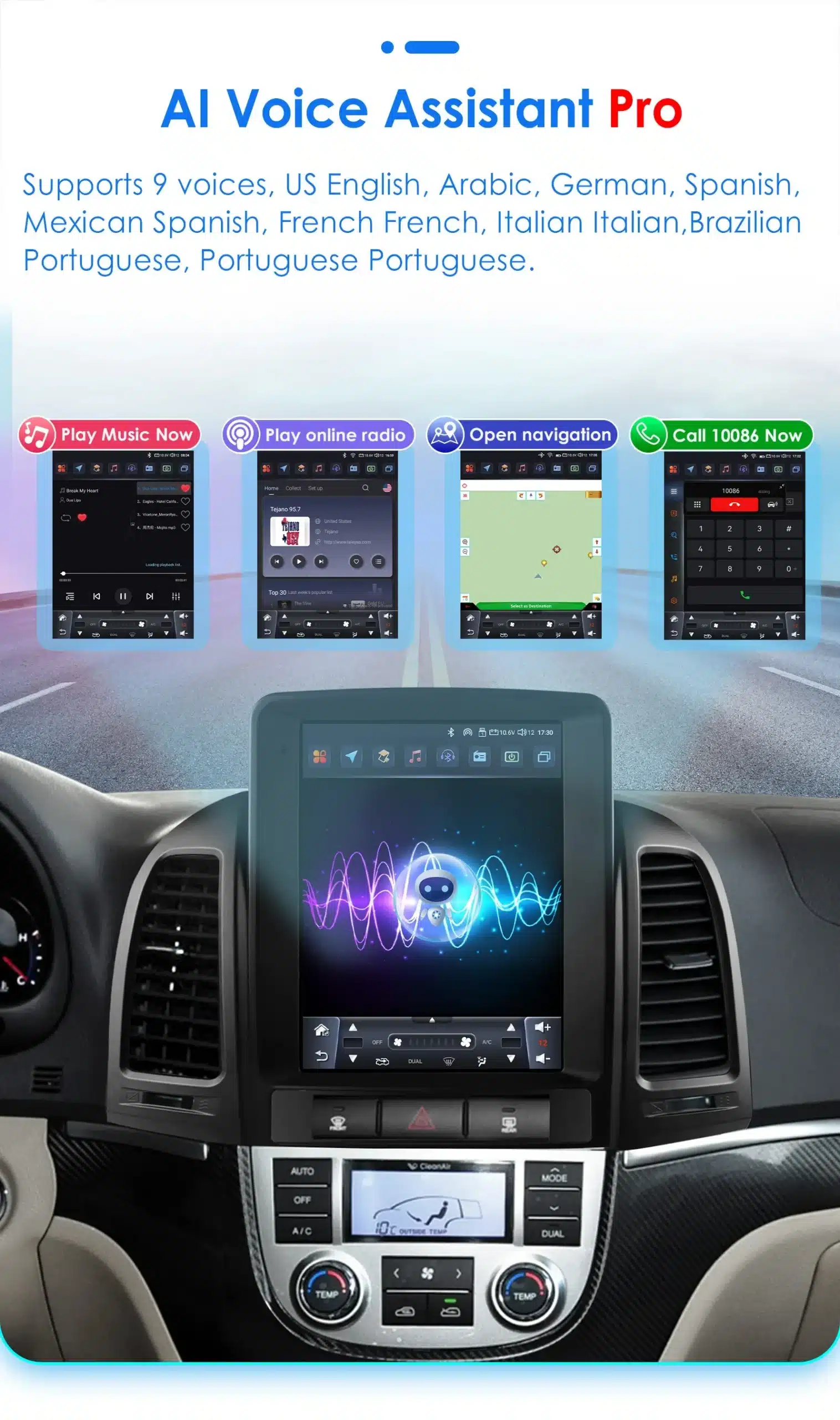 Android autoraadio CarPlay Hyundai Santa Fe II (2006-2012) | kujundav pilt e-kaubamaja pildikogust