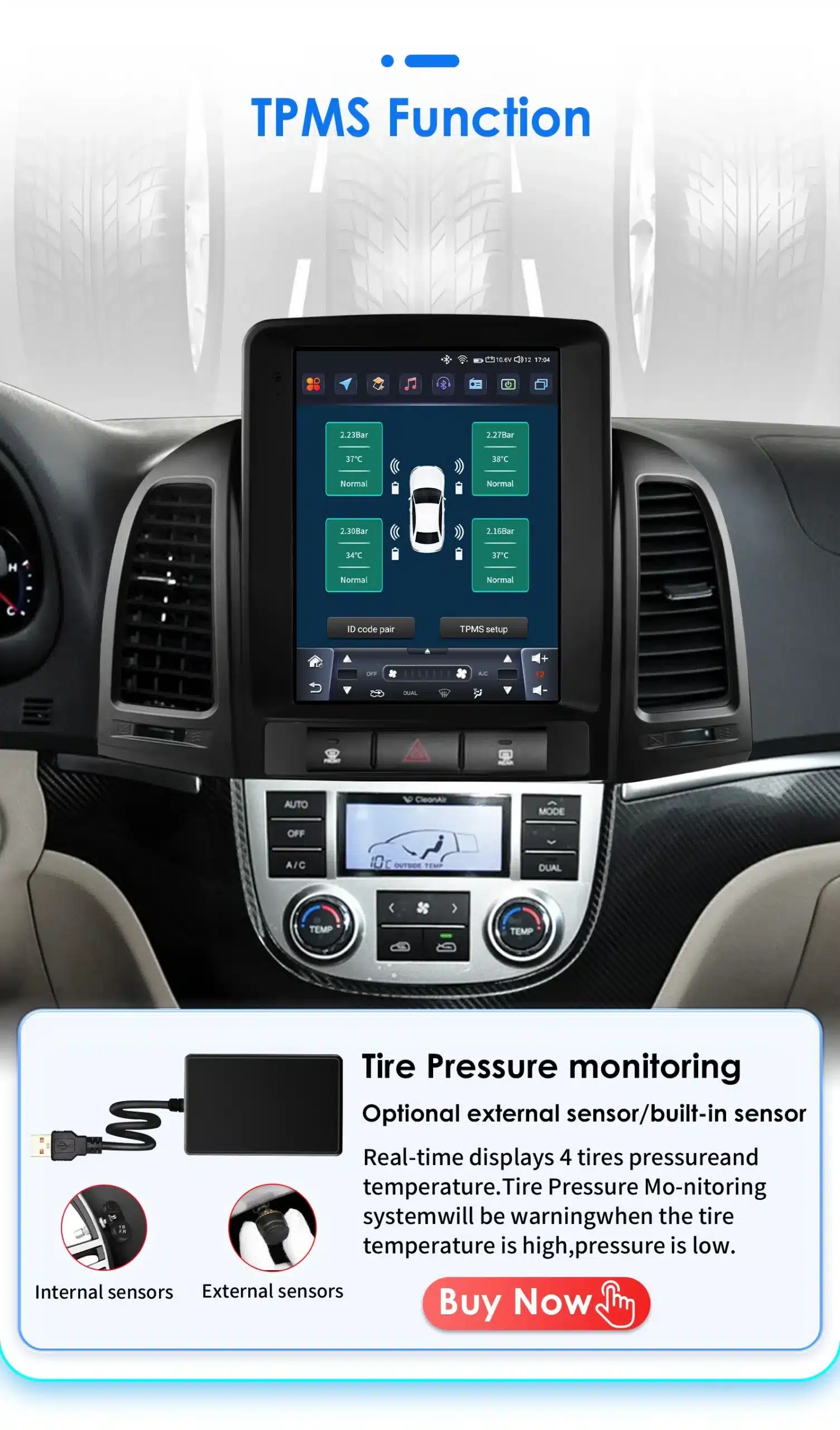 Android autoraadio CarPlay Hyundai Santa Fe II (2006-2012) | kujundav pilt e-kaubamaja pildikogust