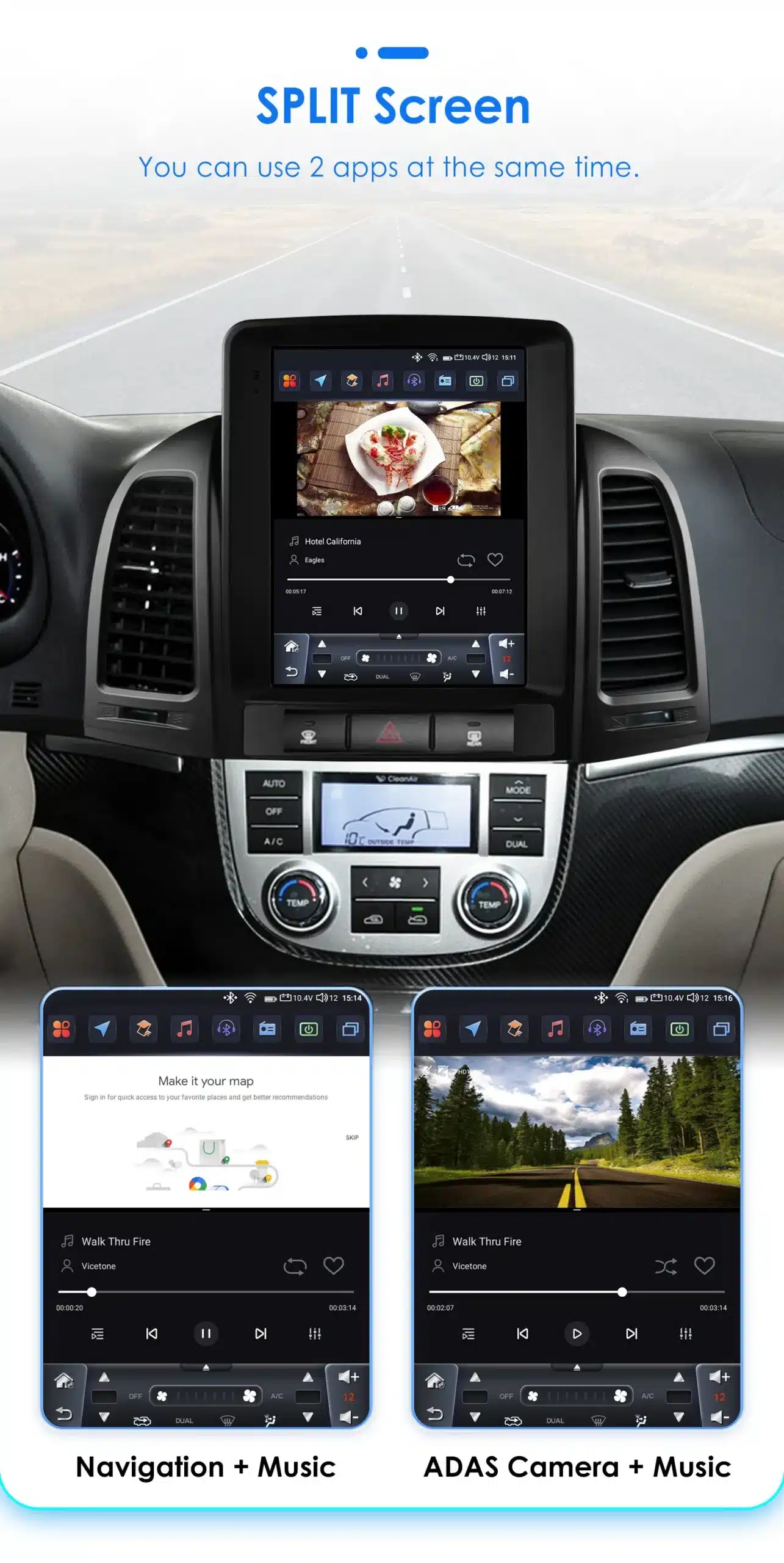 Android autoraadio CarPlay Hyundai Santa Fe II (2006-2012) | kujundav pilt e-kaubamaja pildikogust