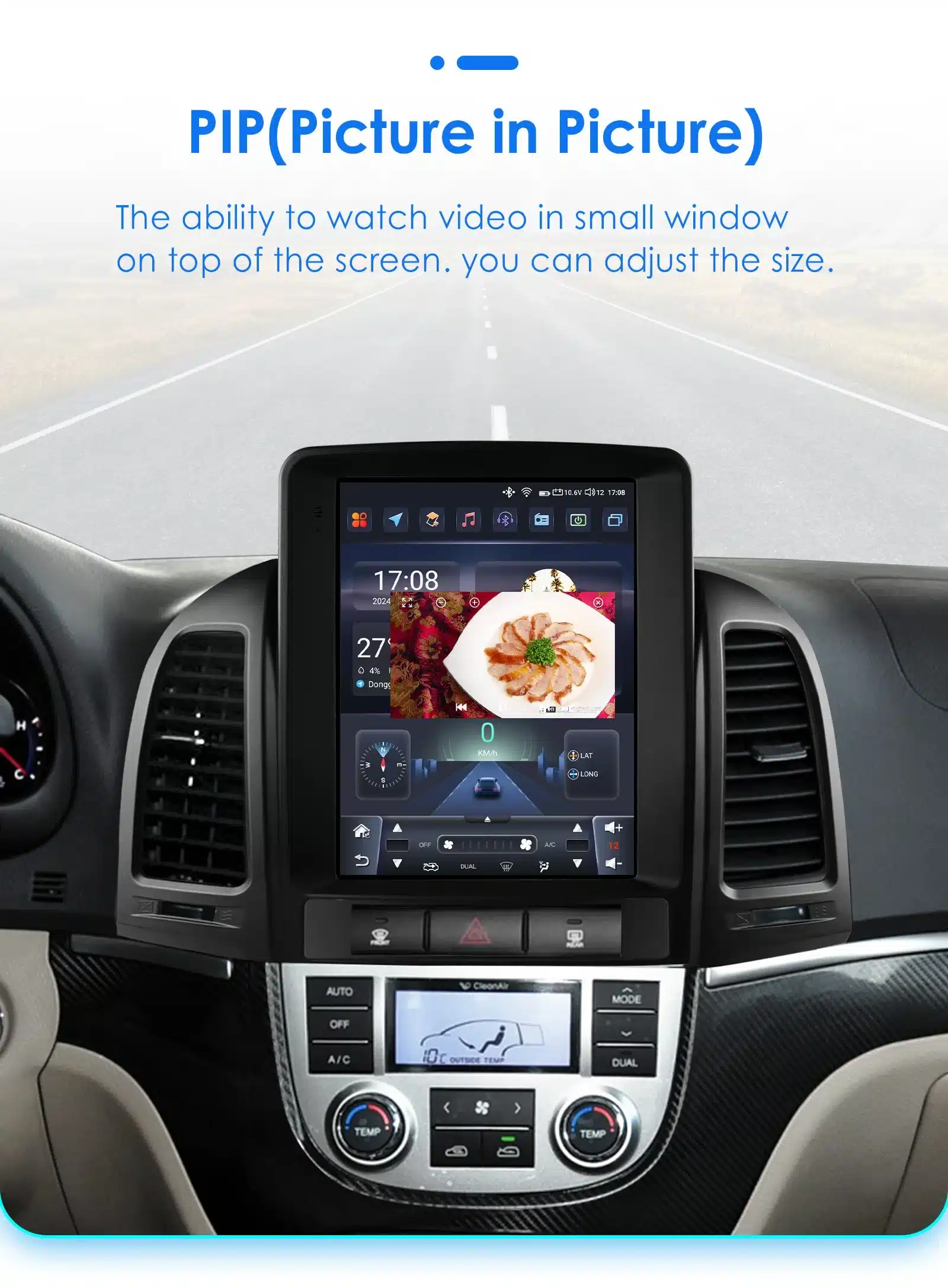 Android autoraadio CarPlay Hyundai Santa Fe II (2006-2012) | kujundav pilt e-kaubamaja pildikogust