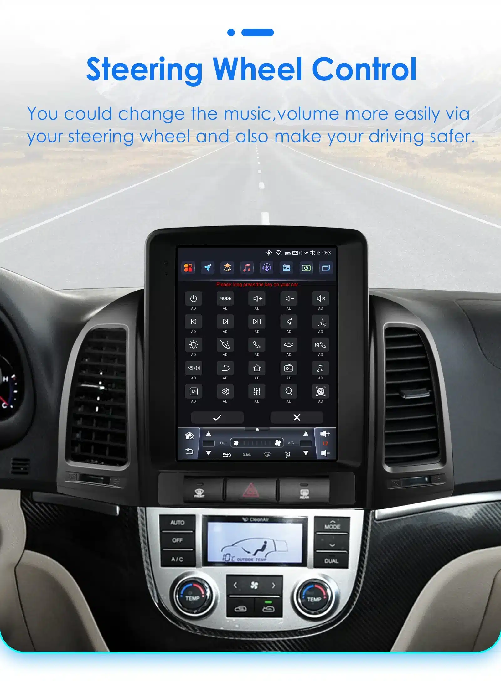 Android autoraadio CarPlay Hyundai Santa Fe II (2006-2012) | kujundav pilt e-kaubamaja pildikogust