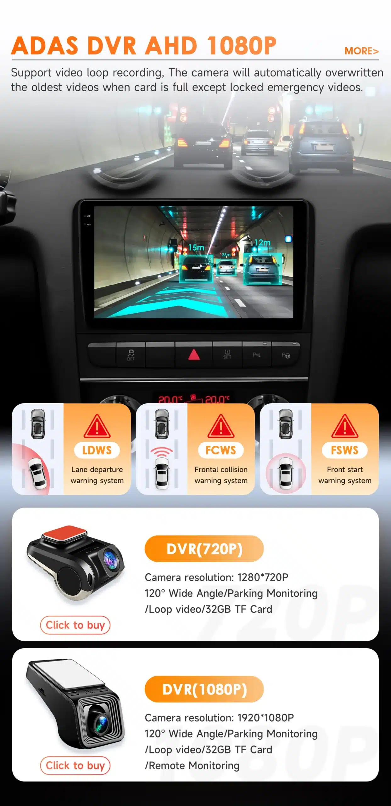 Kvaliteetne Android 14 autoraadio koos GPS Bluetooth funktsioonidega, mis on spetsiaalselt disainitud Audi A3 S3 RS3 jaoks. Pildil on näha auto armatuur, millel on suur ekraan, kuvades liiklusolukorda ja andes hoiatusi, et tagada turvaline sõitmine.