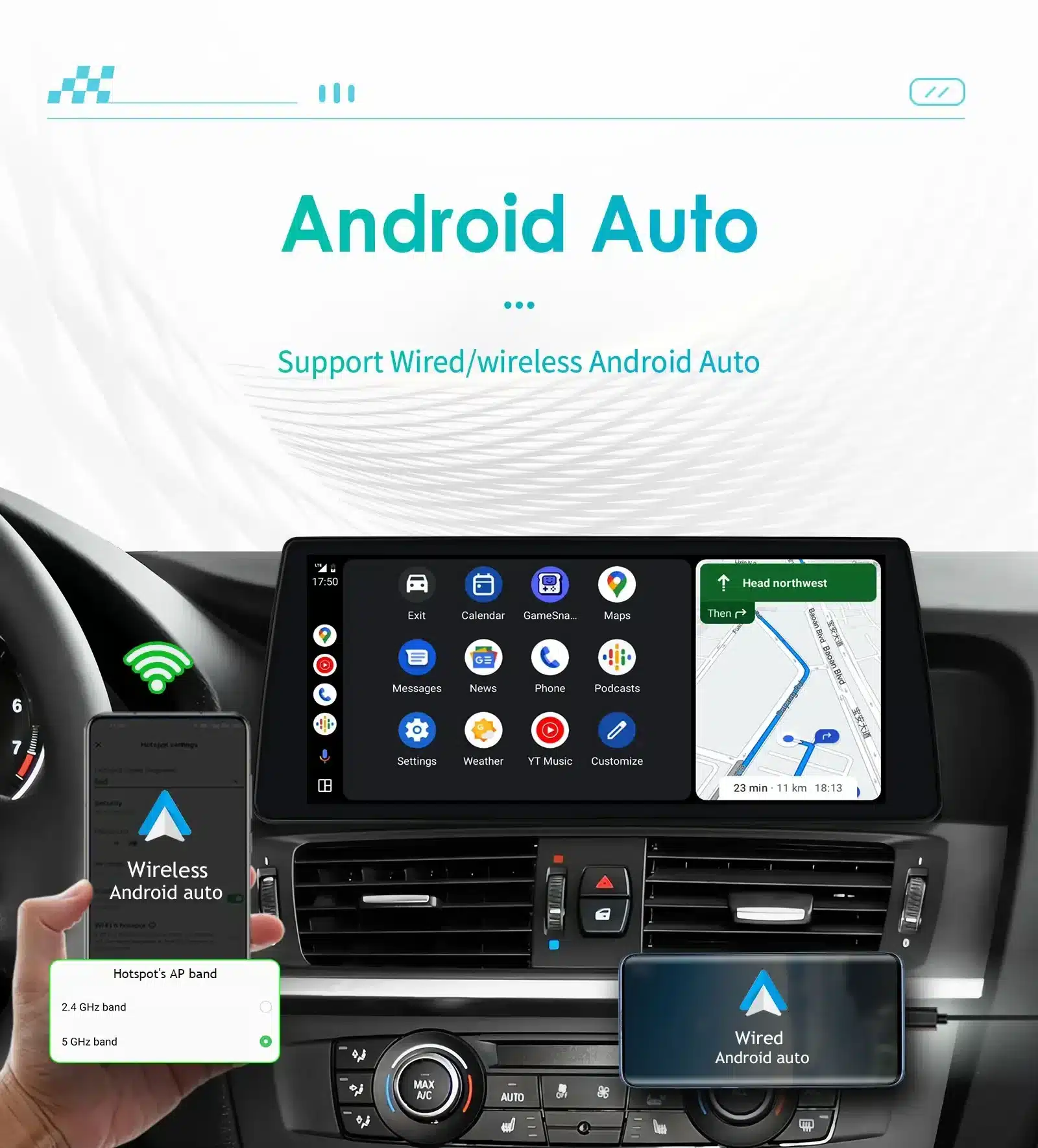 Android auto multimeedia CarPlay GPS BMW X3/X4 | kujundav pilt e-kaubamaja pildikogust