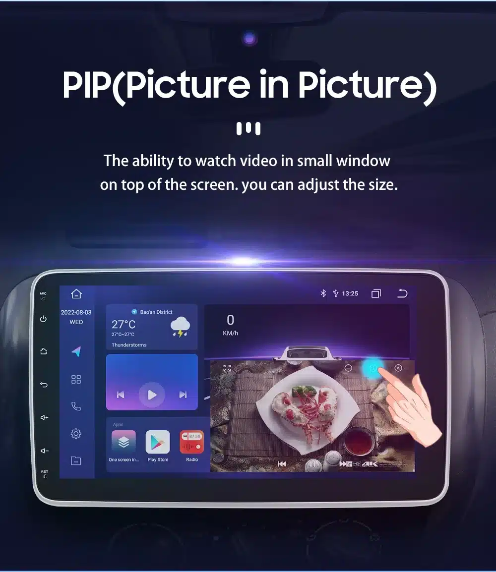 1-DIN Android autoraadio 10.1" CarPlay GPS universaalne | kujundav pilt e-kaubamaja pildikogust