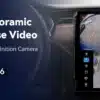 Android automakk GPS kuvab Peugeot 3008 (2009-2015) armatuurlaual 360-kraadise panoraamvaate tagasikaamera videost.