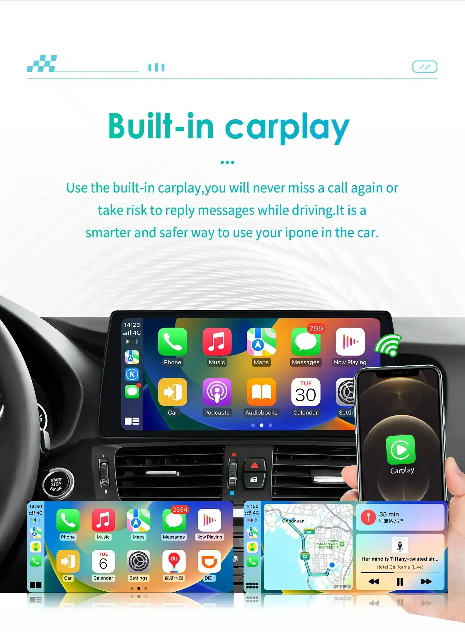Android auto multimeedia CarPlay GPS BMW X3/X4 | kujundav pilt e-kaubamaja pildikogust