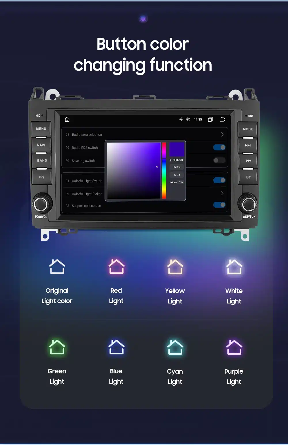 Autoraadio Android CarPlay Mercedes-Benz | kujundav pilt e-kaubamaja pildikogust
