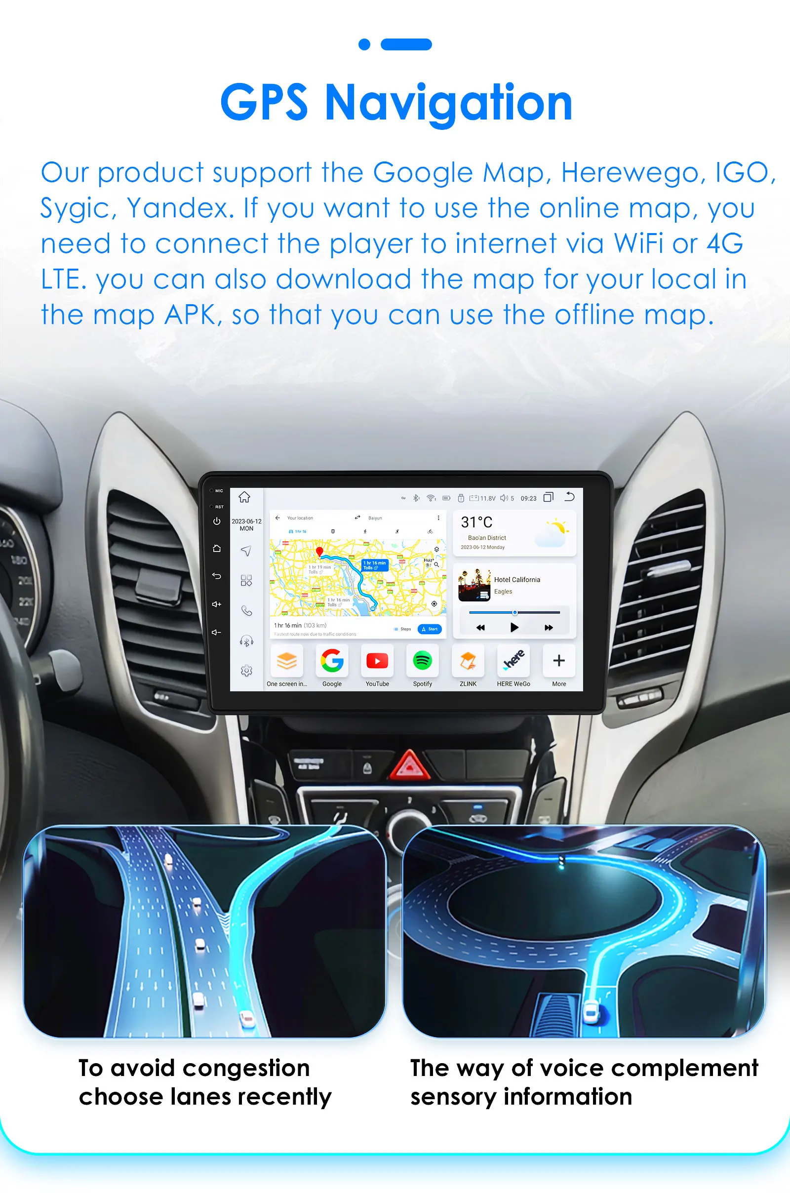 Autoraadio Android CarPlay Mercedes-Benz | kujundav pilt e-kaubamaja pildikogust