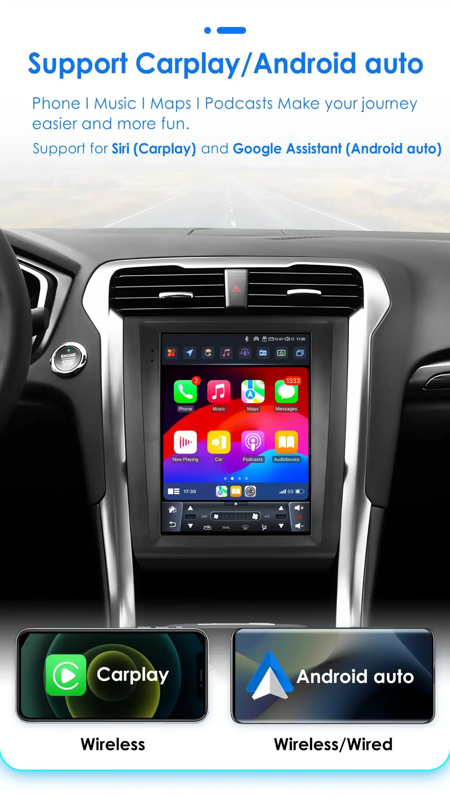 Autoraadio CarPlay Android Ford Fusion / Mondeo 2013-2019 | kujundav pilt e-kaubamaja pildikogust