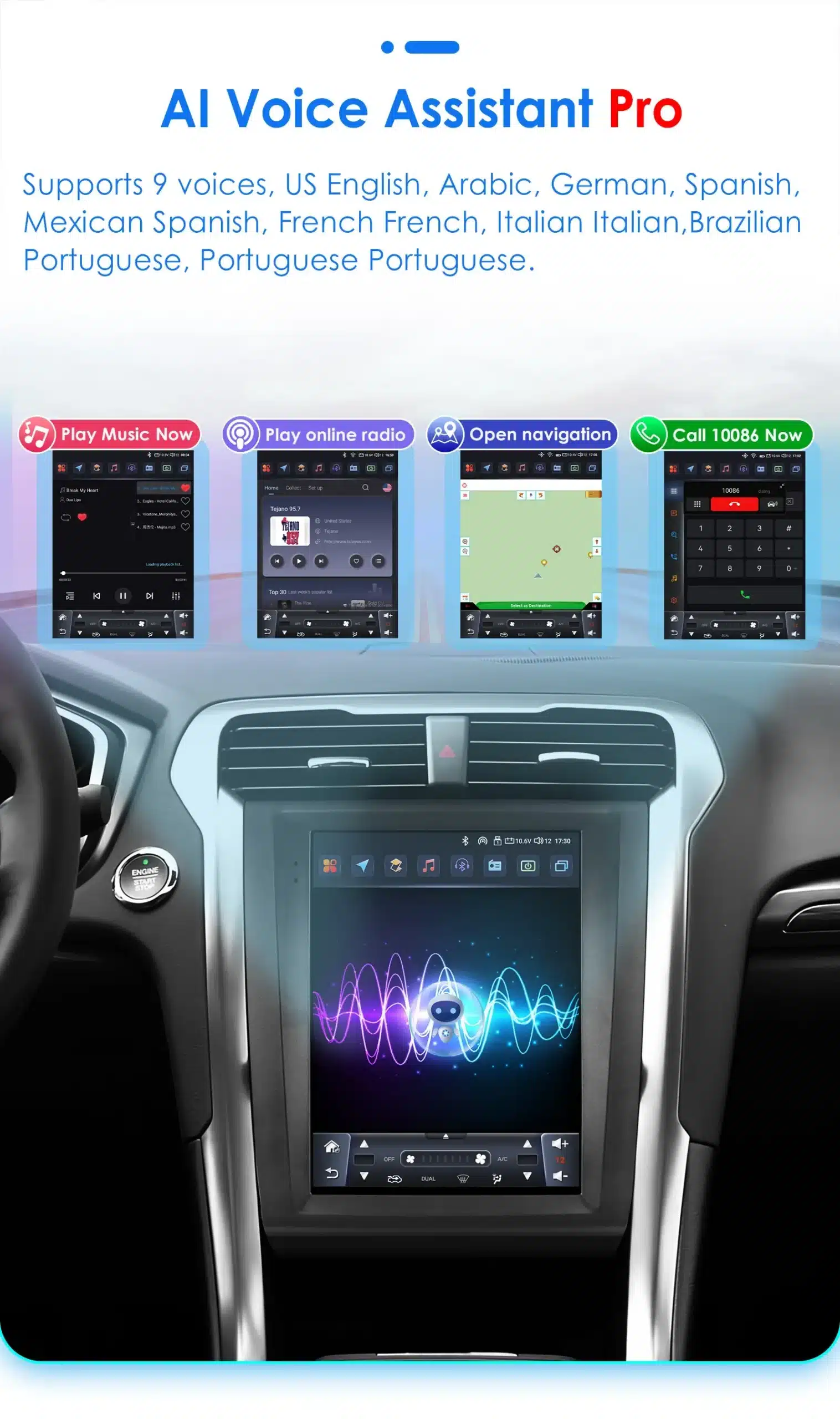Autoraadio CarPlay Android Ford Fusion / Mondeo 2013-2019 | kujundav pilt e-kaubamaja pildikogust