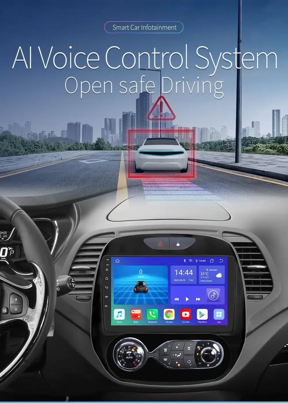 Multimeedia autoraadio CarPlay GPS Renault Captur 2016-2019 | kujundav pilt e-kaubamaja pildikogust