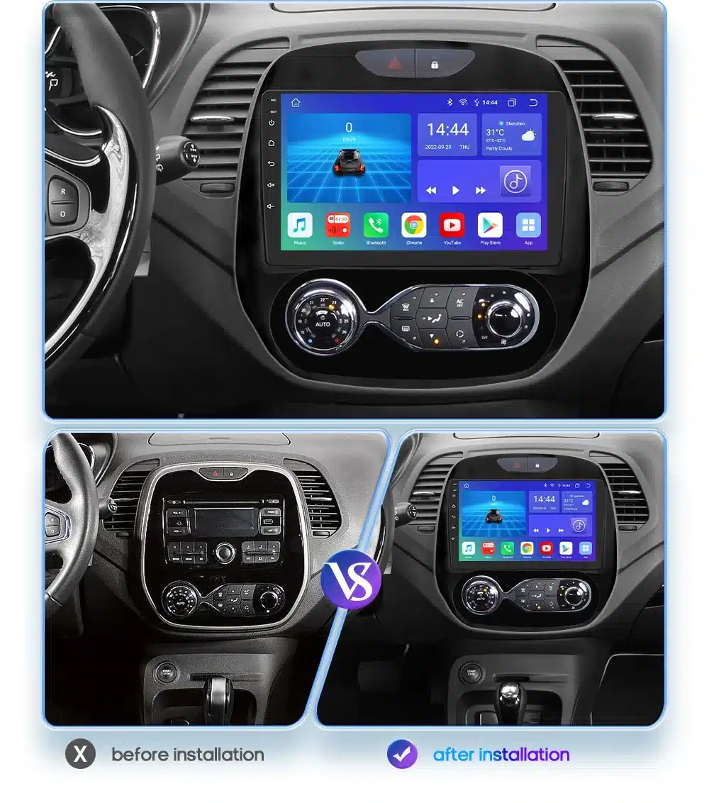 Multimeedia autoraadio CarPlay GPS Renault Captur 2016-2019 | kujundav pilt e-kaubamaja pildikogust