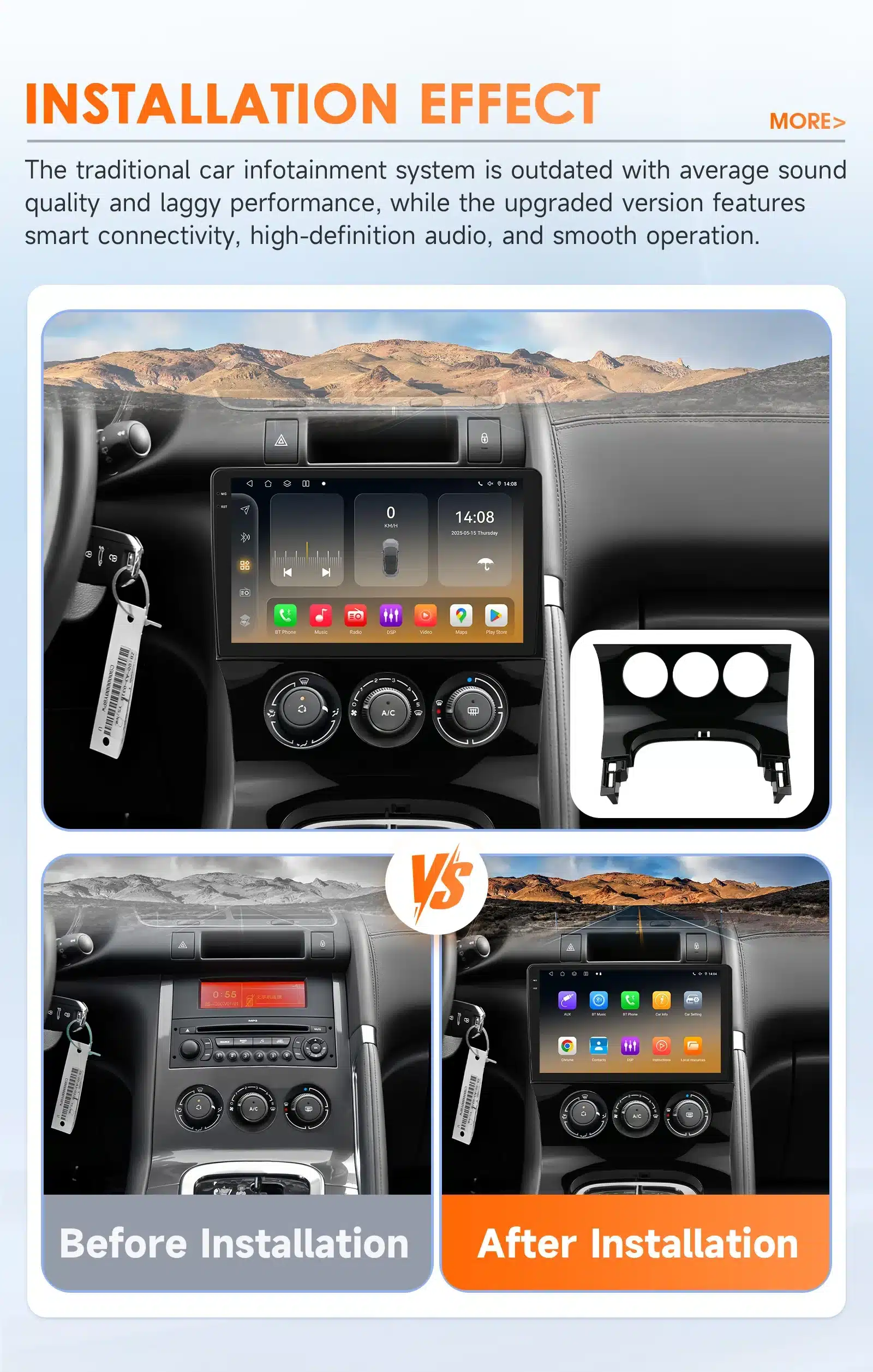 Android automakk GPS Peugeot 3008 (2009-2015) | kujundav pilt e-kaubamaja pildikogust