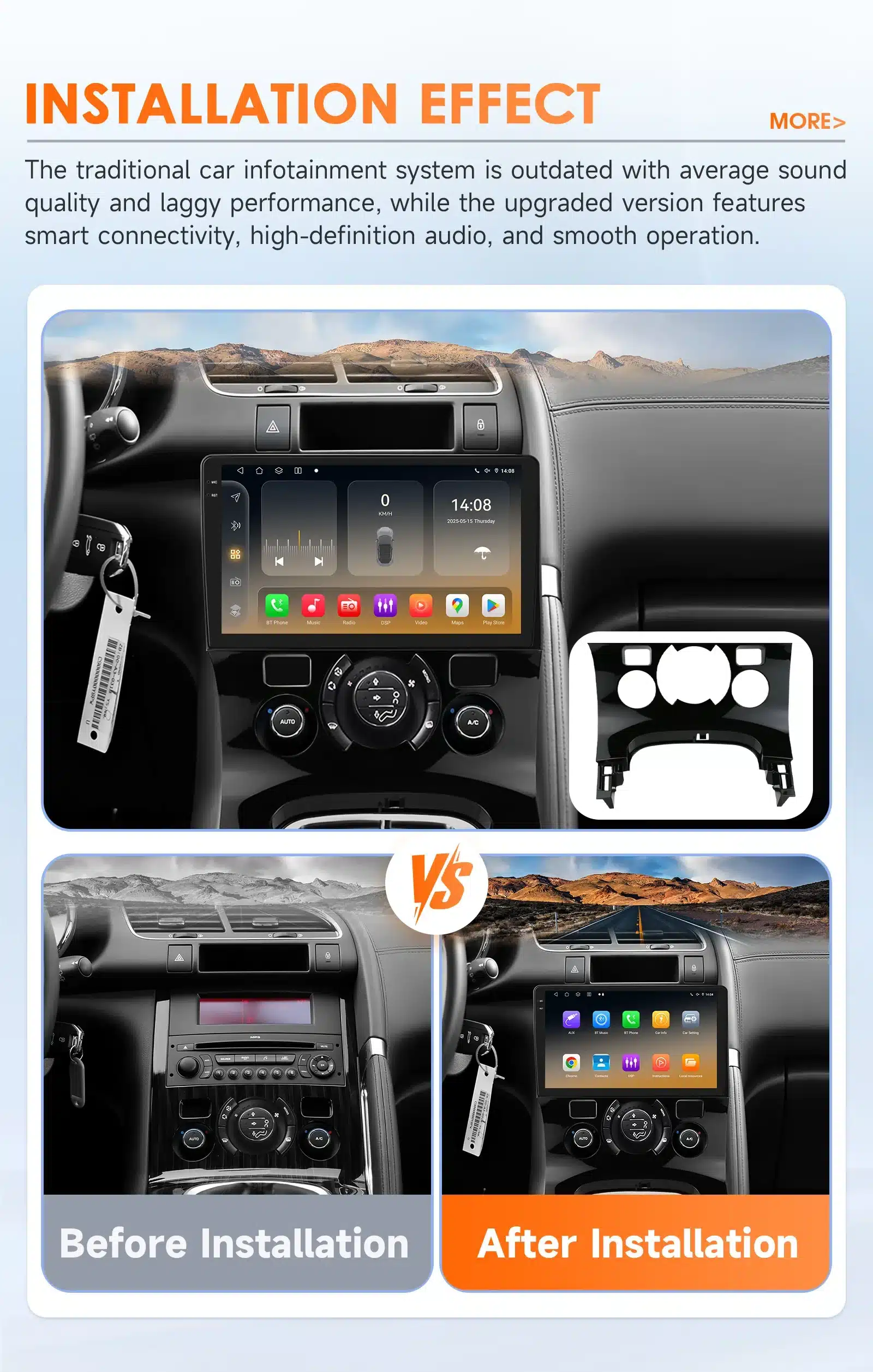 Android automakk GPS Peugeot 3008 (2009-2015) | kujundav pilt e-kaubamaja pildikogust