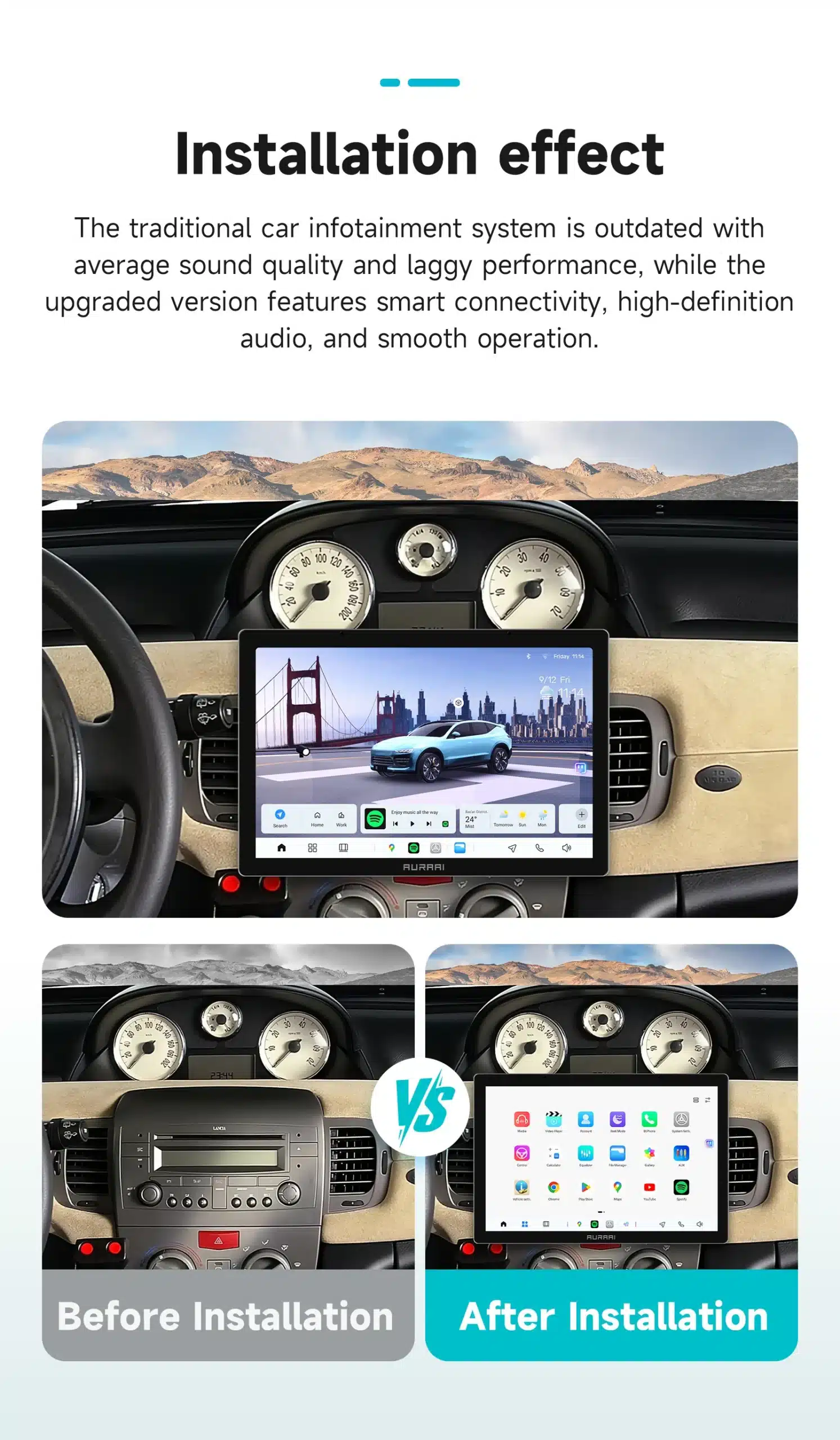Android Auto ja CarPlay autoraadio Lancia Ypsilonile | kujundav pilt e-kaubamaja pildikogust