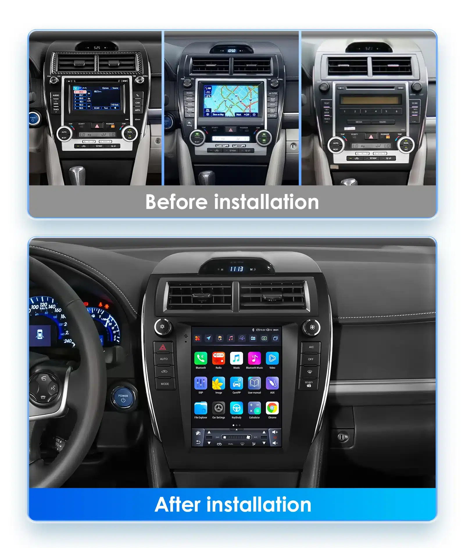 Android multimeedia autoraadiod Toyota Camry 2012-2014 | kujundav pilt e-kaubamaja pildikogust