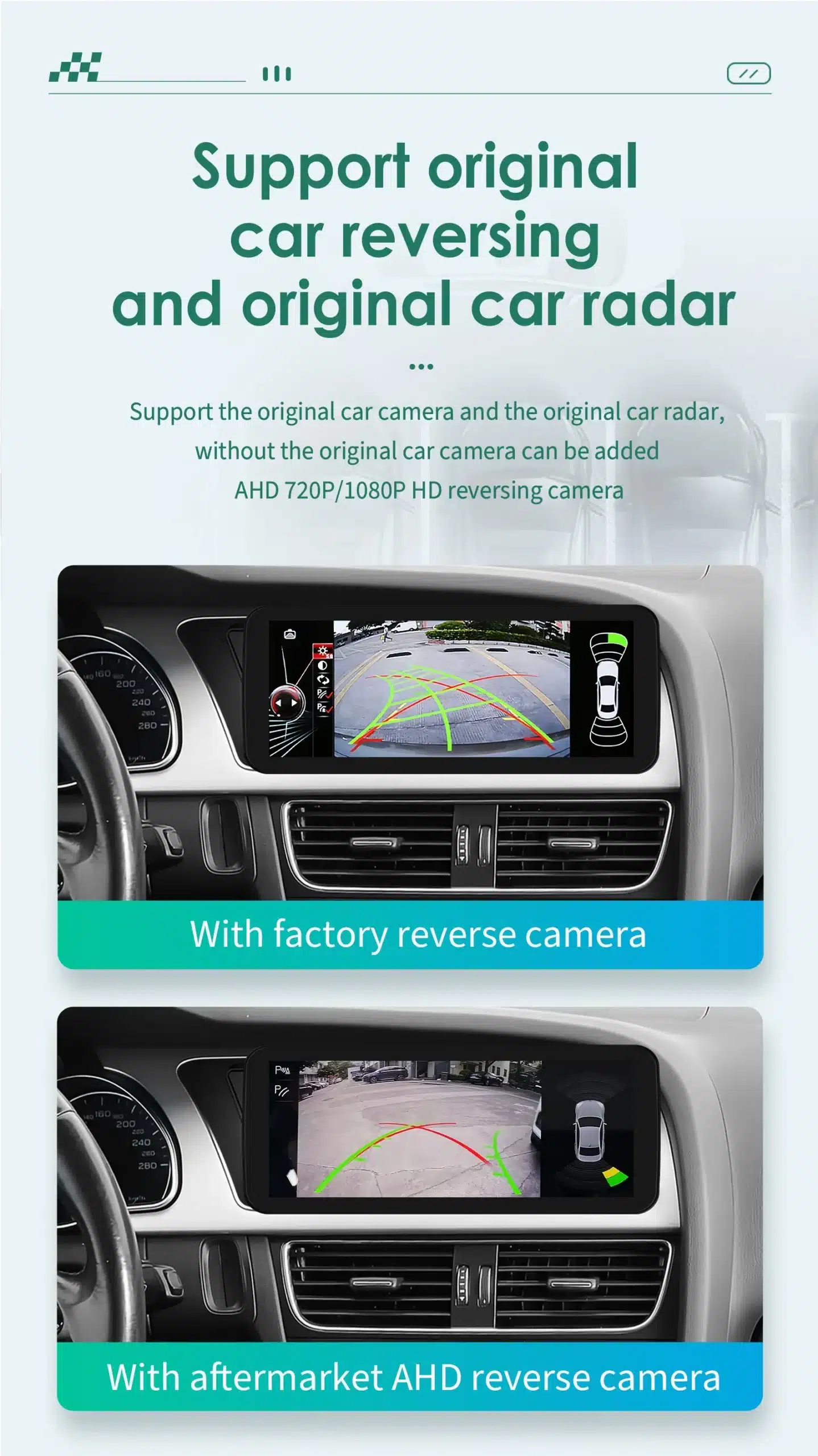 Juhtmevaba CarPlay auto raadio Audi A4-le, GPS ja 4G | kujundav pilt e-kaubamaja pildikogust