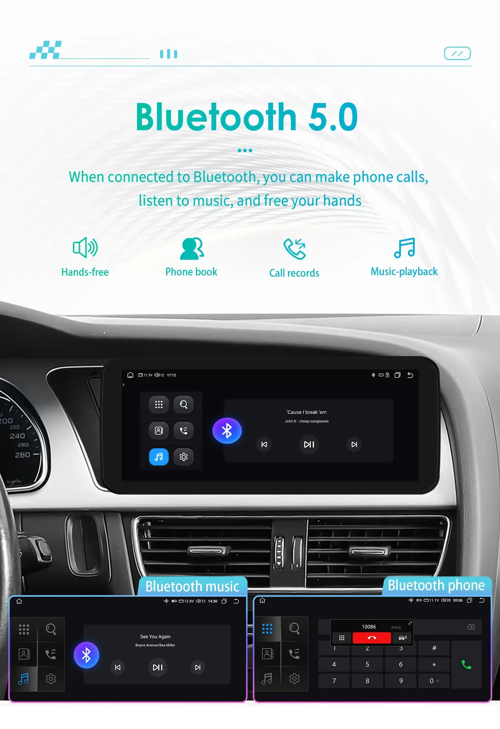 Juhtmevaba CarPlay auto raadio Audi A4-le, GPS ja 4G | kujundav pilt e-kaubamaja pildikogust