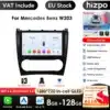 Multimeedia autoraadiod Mercedes-Benz W203 W209, millel on suur 1280x720 in-cell QLED ekraan, must raamistik, kaasaegne liides ja erinevad ühenduvusvõimalused nagu WiFi 6 ning Bluetooth 5.4.