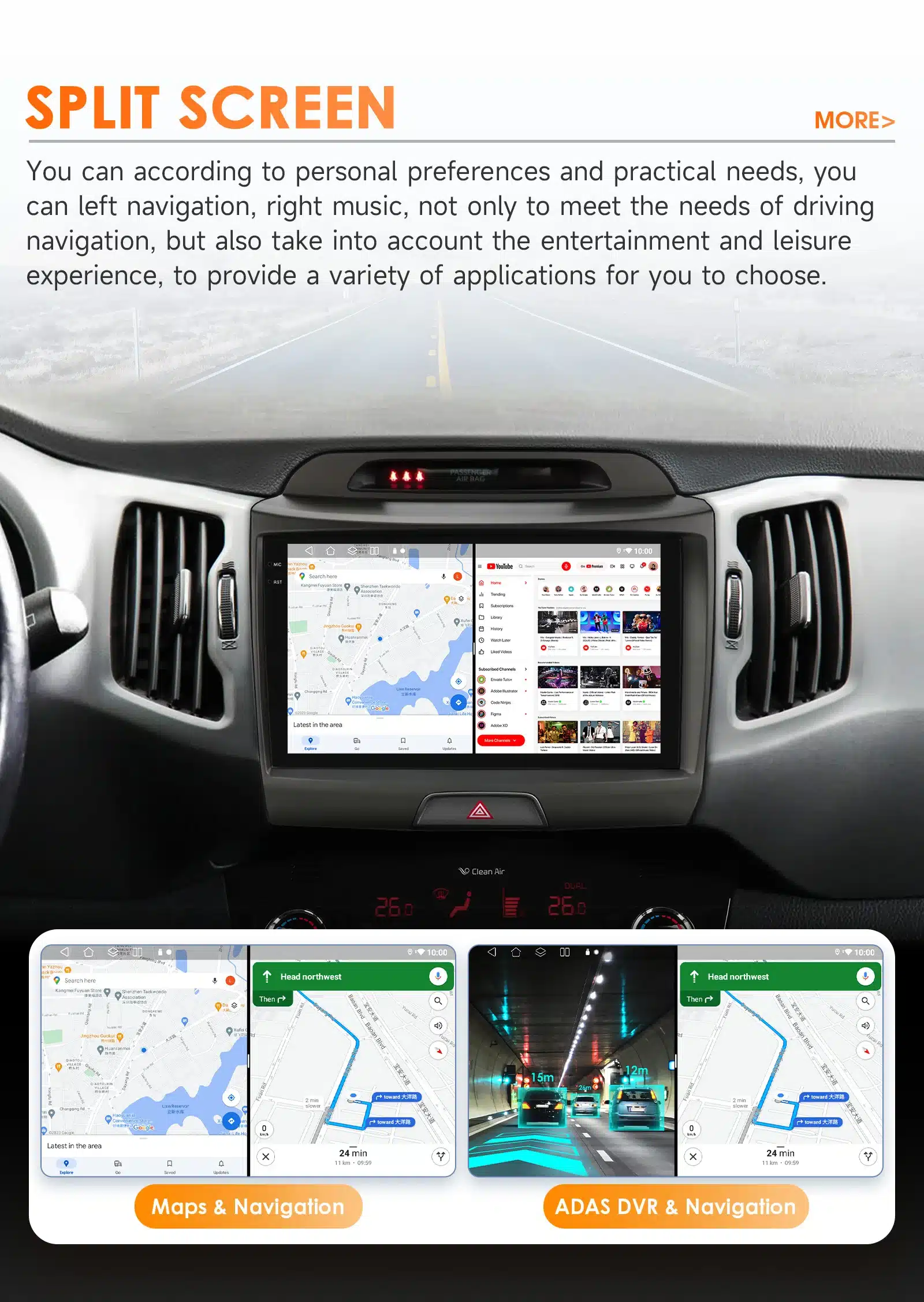 Android autoraadiod GPS ja WiFi KIA Sportage (2010-2016) 2DIN | kujundav pilt e-kaubamaja pildikogust