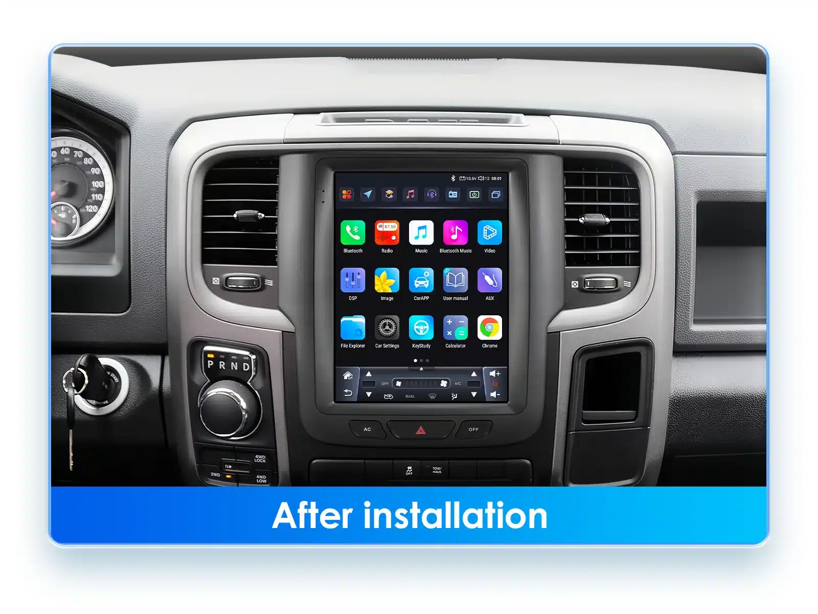 Dodge RAM CarPlay multimeediakeskus | kujundav pilt e-kaubamaja pildikogust