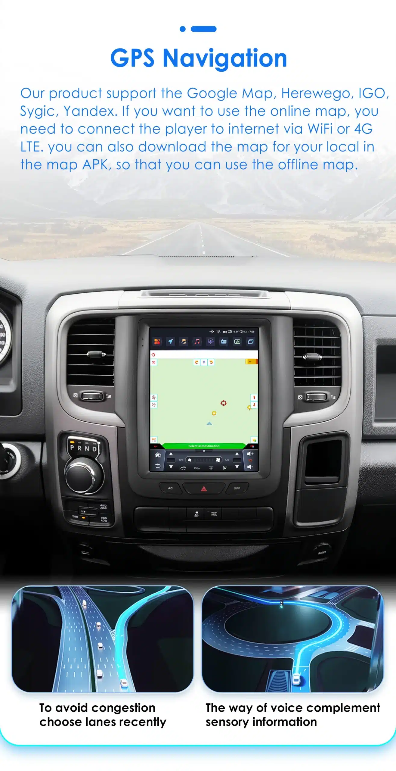 Dodge RAM CarPlay multimeediakeskus | kujundav pilt e-kaubamaja pildikogust