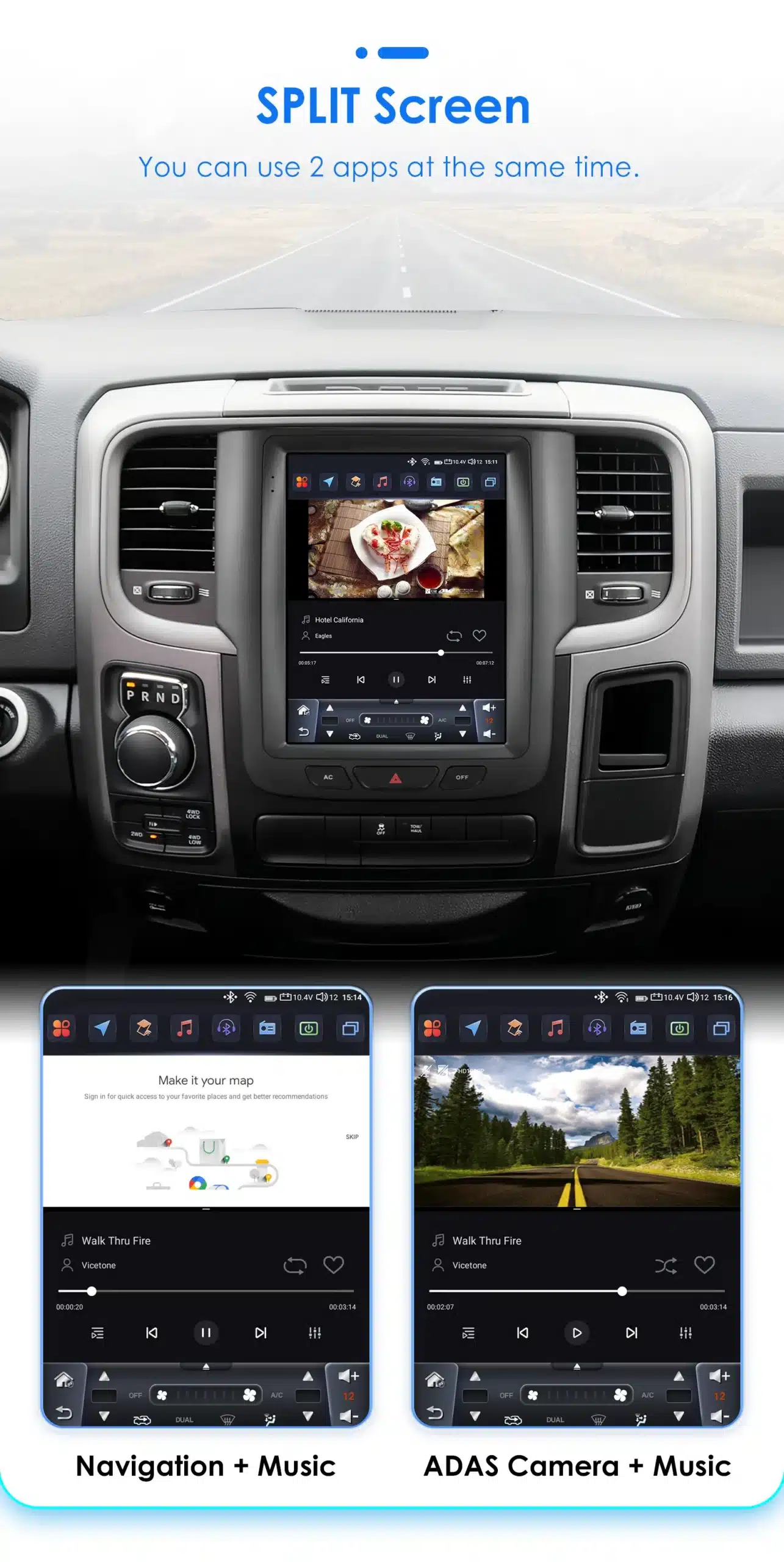 Dodge RAM CarPlay multimeediakeskus | kujundav pilt e-kaubamaja pildikogust