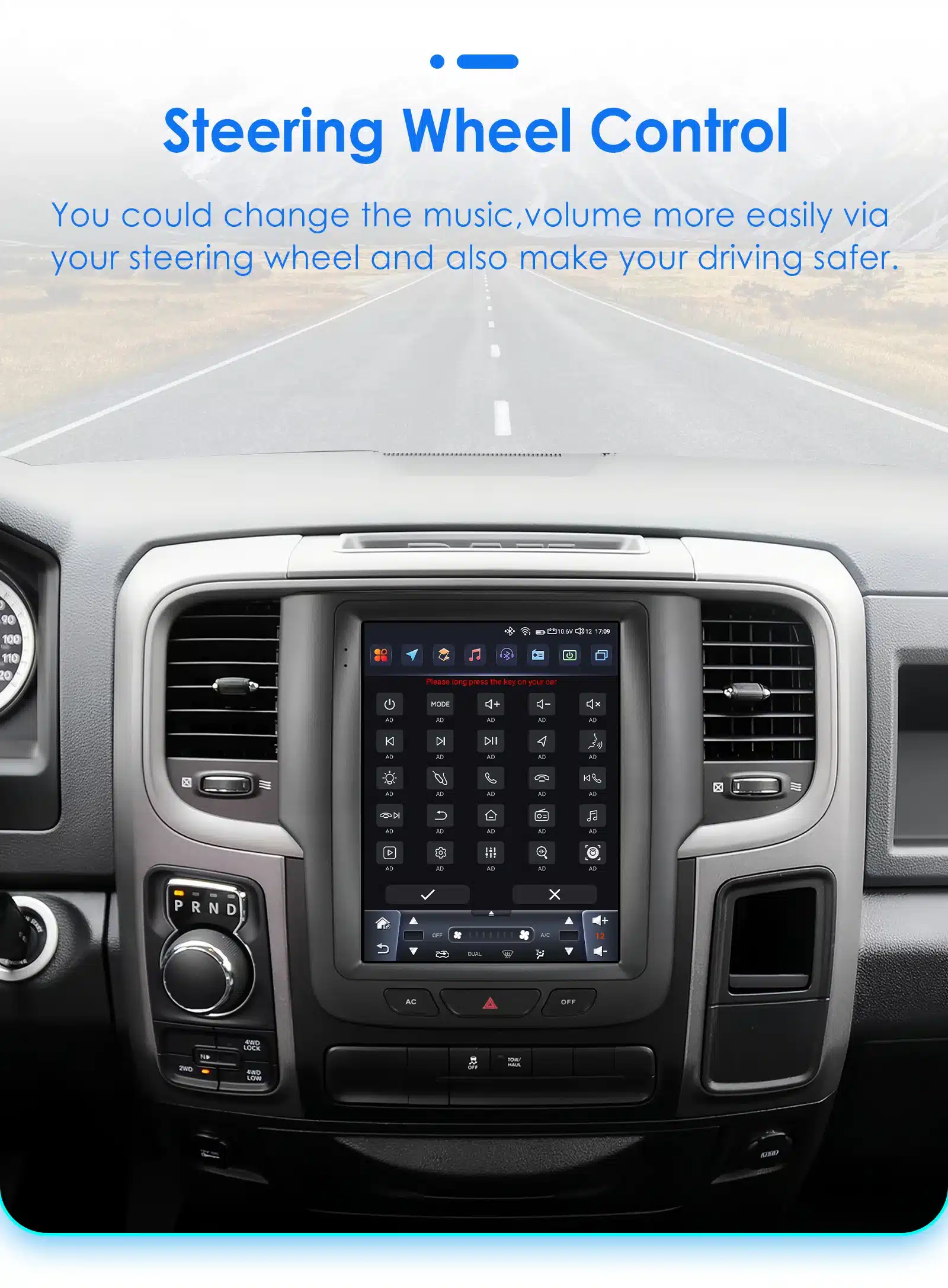 Dodge RAM CarPlay multimeediakeskus | kujundav pilt e-kaubamaja pildikogust