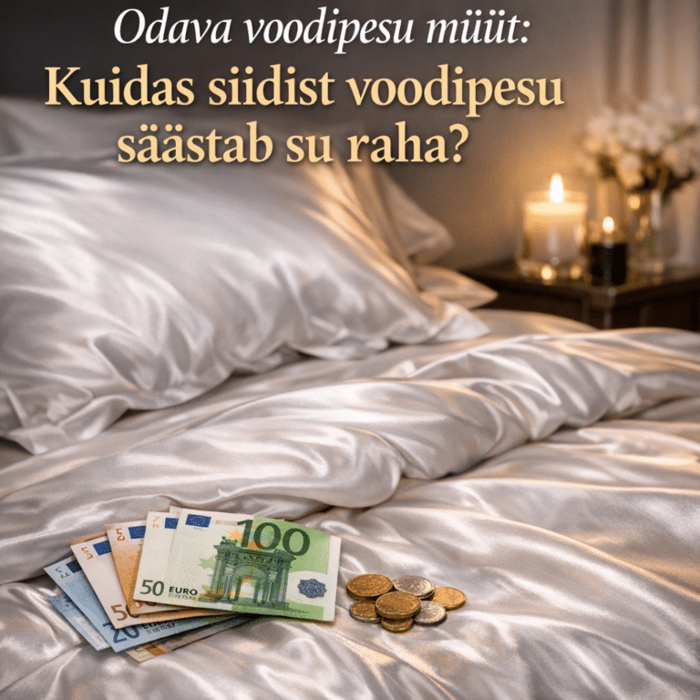 Kuidas siidist voodipesu säästab su raha? | E-pood Tootemaailm Siidist voodipesu koos eurodega voodil