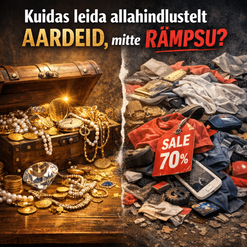 Kuidas leida allahindlustelt AARDEID, mitte RÄMPSU? | E-pood Tootemaailm lahtine aardekirst ja allahinnatud esemed