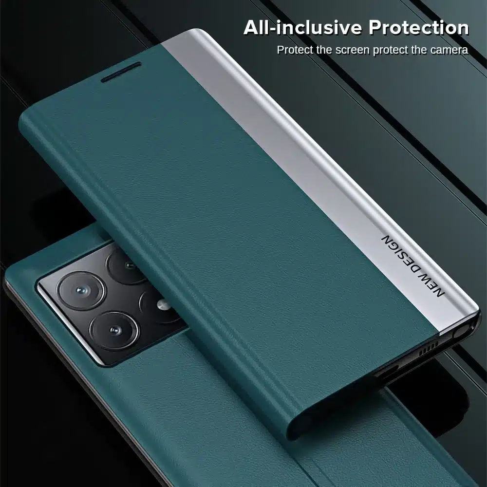 Stiilne ja luksuslik sinine kaanega telefoniümbris, mis sobib Xiaomi 15T Pro, 14T, 13T Pro ja Redmi Note nutitelefonidele. Ümbrise disain rõhutab vastupidavat metallses stiilis serva, mis pakub täiuslikku kaitset nii ekraanile kui ka kaamerale.