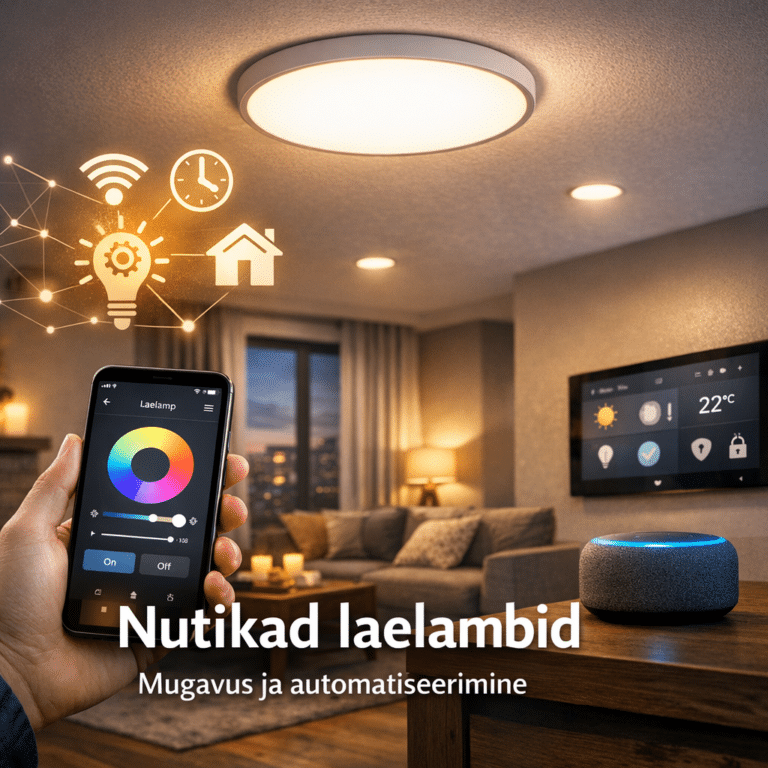 Nutikas laelamp ruumi juhtimisrakendusega