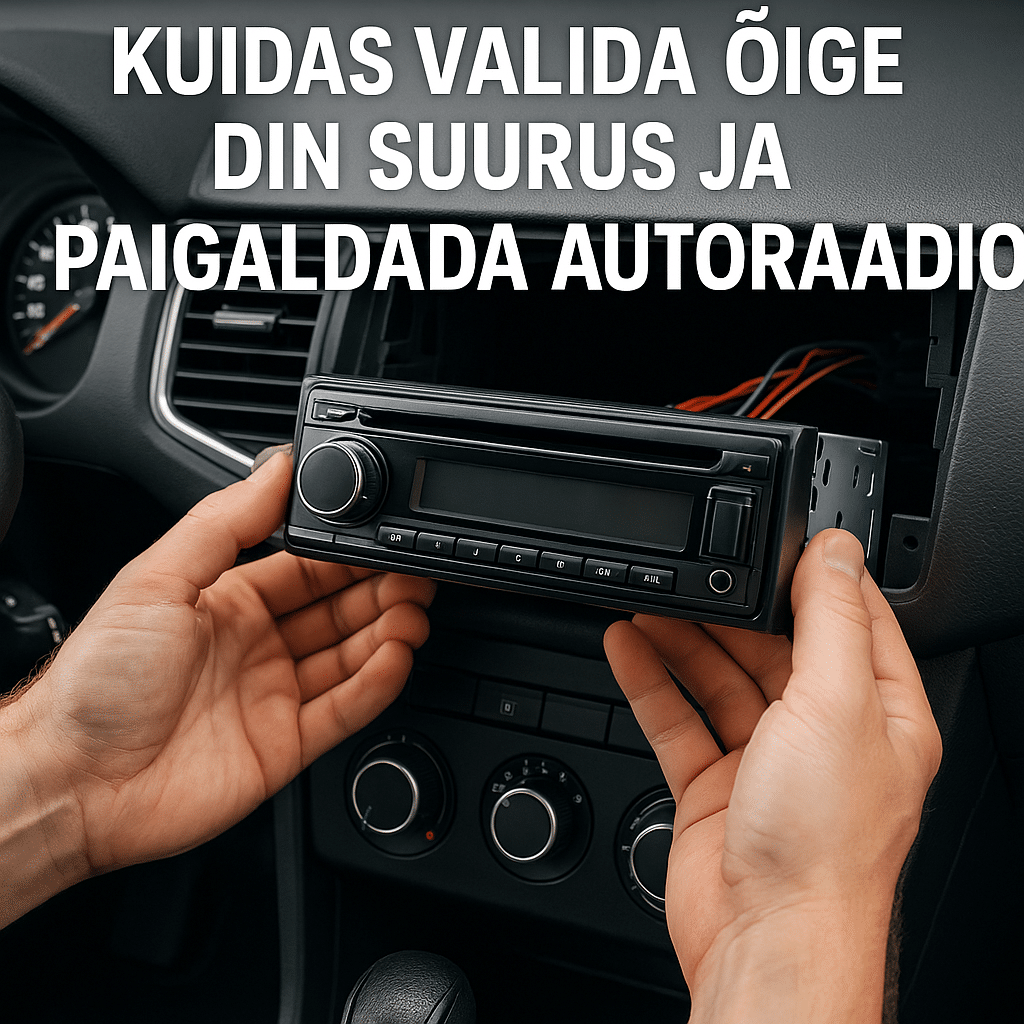 Käed kinnitavad autoraadiot autosse