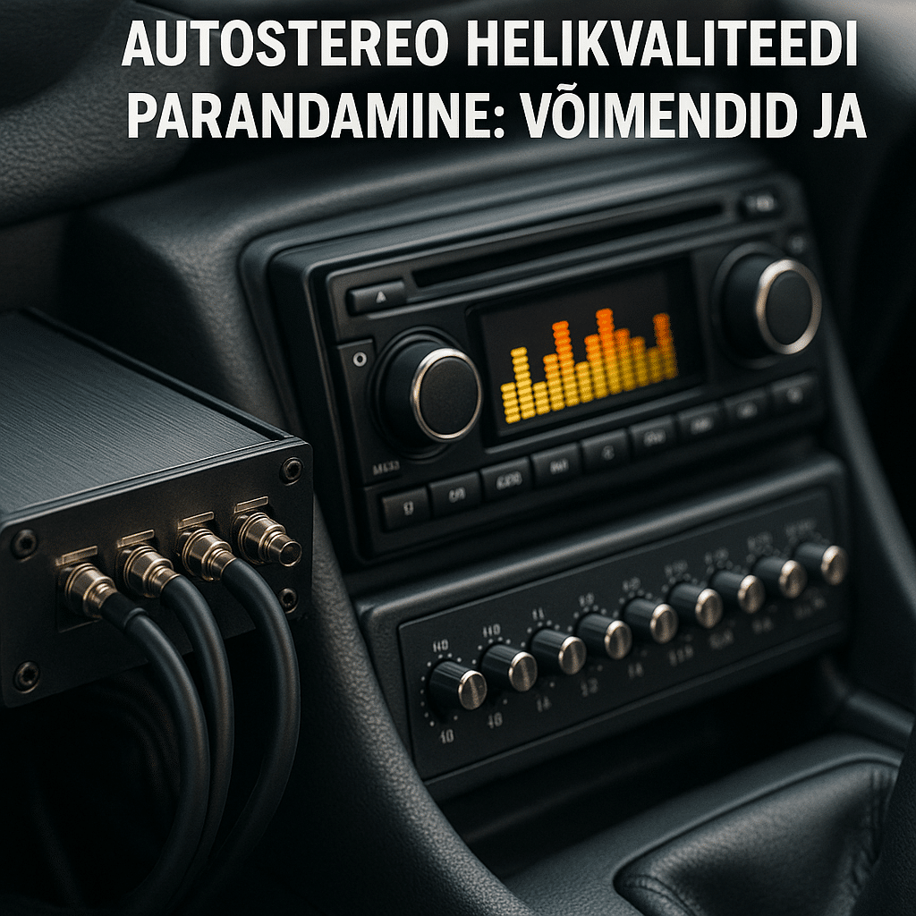 Autoraadio koos helivõimendiga autos