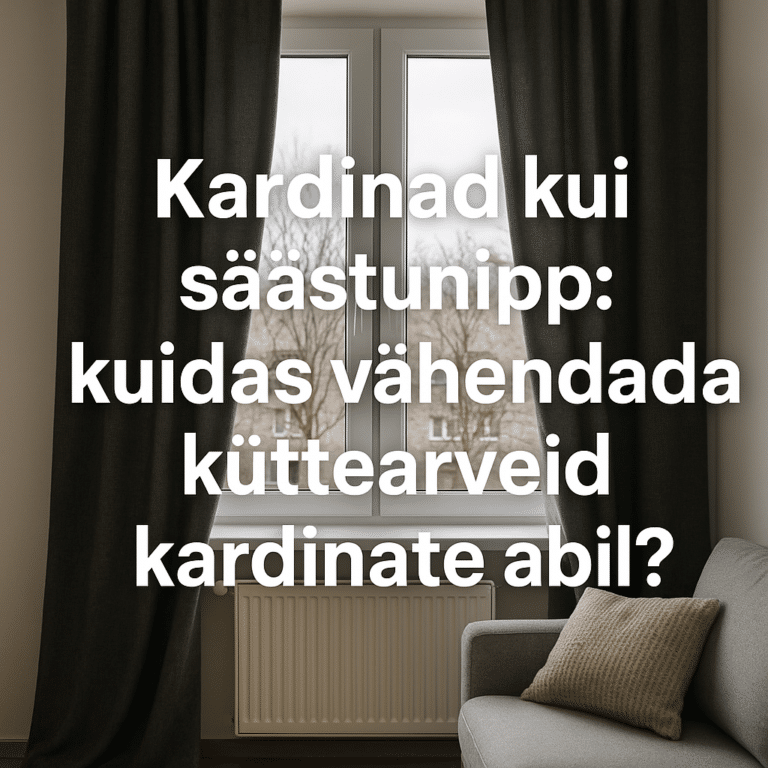 Kardinad kui säästunipp: kuidas vähendada küttearveid kardinate abil? | E-pood Tootemaailm Tumedad kardinad akna ees vähendavad soojakadu.