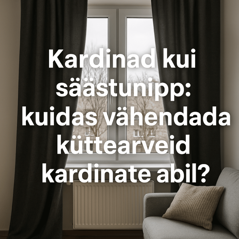 Kuidas vähendada küttearveid kardinate abil? | E-pood Tootemaailm Tumedad kardinad akna ees vähendavad soojakadu.