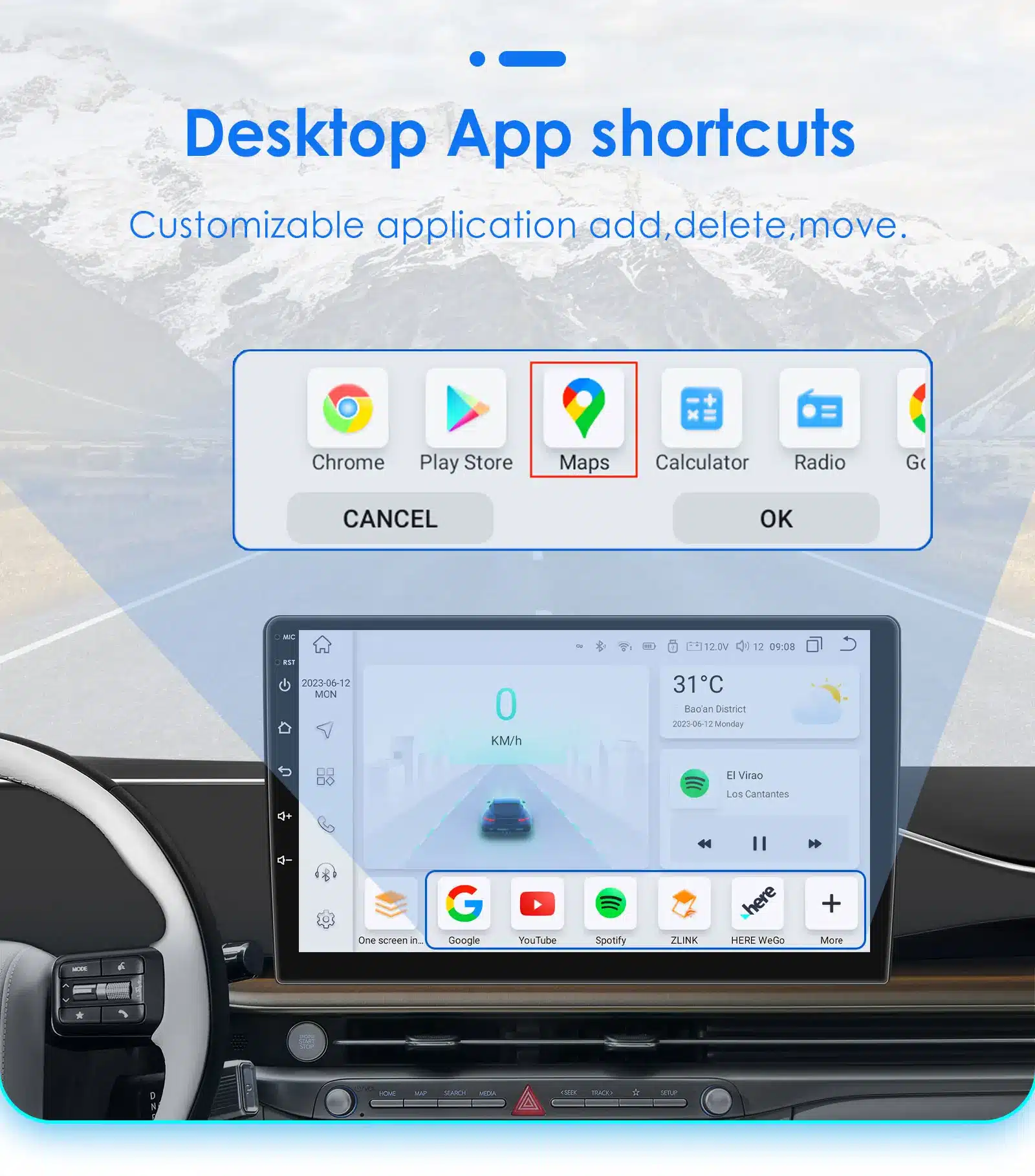 2DIN Android Auto 4G GPS Nissani autoraadio | kujundav pilt e-kaubamaja pildikogust