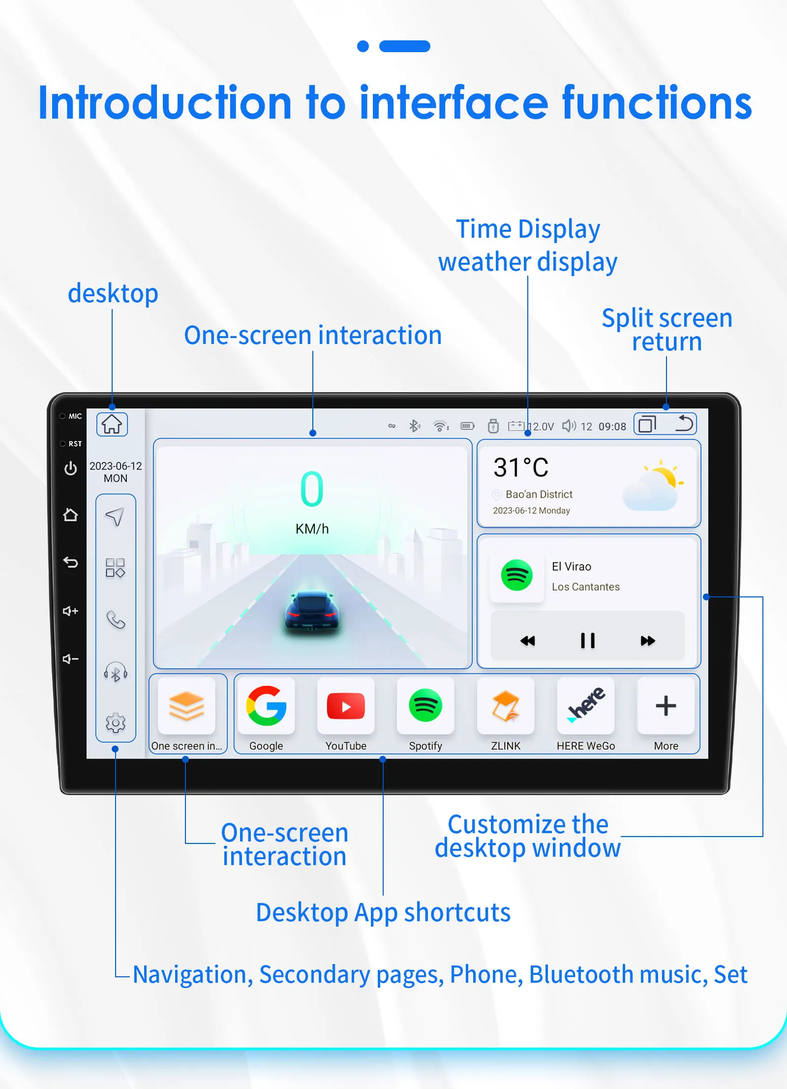2DIN Android Auto 4G GPS Nissani autoraadio | kujundav pilt e-kaubamaja pildikogust