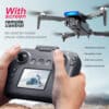 gps droon s181 must harjadeta takistuste vältimisega | E-pood Tootemaailm Käes hoitakse kaugjuhtimispulti koos ekraaniga, millel on GPS Drone S181 Drone Brushless One-Key Return Intelligent Obstacle Avoidance Quadcopter Remote Control taevas lendamas, esiplaanil mägine maastik.