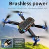 droon F168 süsinikkiud takistuste vältimine | E-pood Tootemaailm Drone F168 Brushless Optical Flow Obstacle Avoidance Aerial Photography Quadcopter hoovimas mägises maastikus. Musta süsinikkiuga kere ja siniste LED-tuledega propellerid loovad elegantse ja kaasaegse ilme.