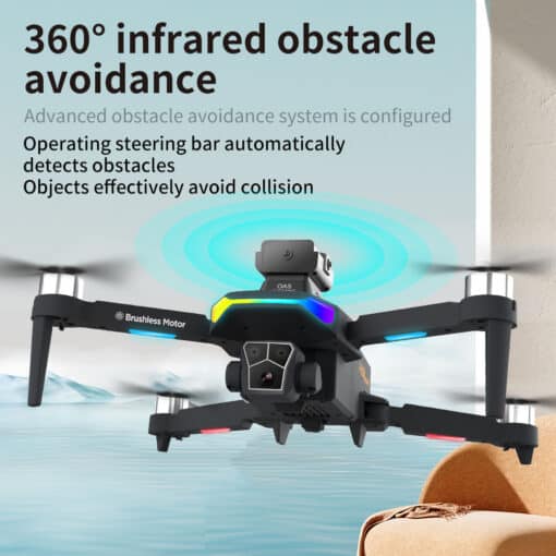 droon F168 süsinikkiud takistuste vältimine | E-pood Tootemaailm Drone F168 Brushless Optical Flow Obstacle Avoidance Aerial Photography Quadcopter, musta värvi, lendab siseruumides heleduse ja infrapunatundliku süsteemiga. Droonil on kompaktsed harjavabad mootorid ja nutikas pistevajutuse juhtimine.